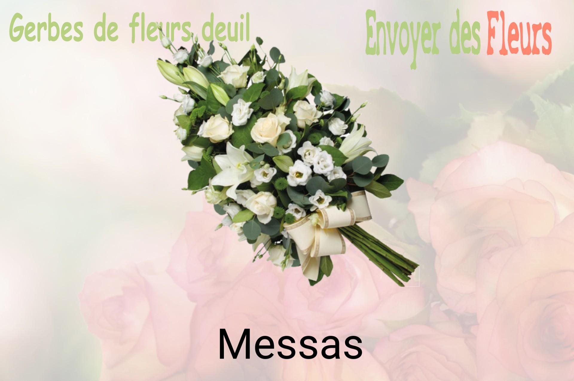 Gerbe de fleurs de deuil livrée à Messas